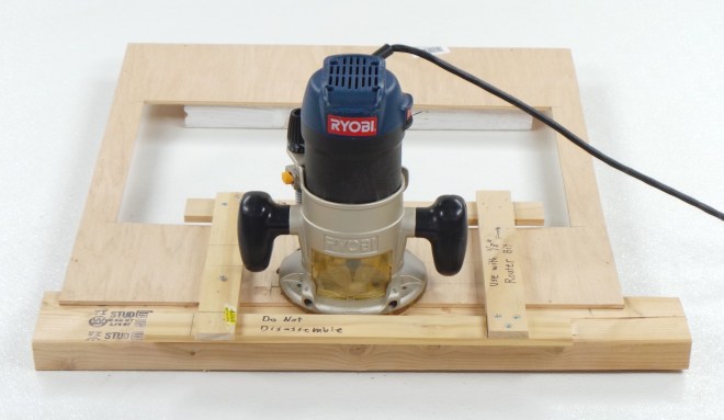 Router cutting LCD hole