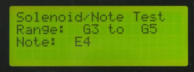LCD - Solenoid Note Test