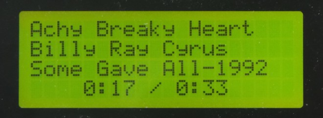 LCD - Song Playing - All Info